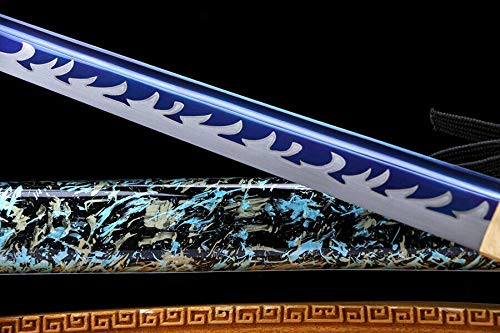 Japanese Wakizashi Sword - 1095 Carbon Steel Sharp Tanto Ninja Short Knife - Authentic Samurai Weapon for Martial Arts Training, Cosplay & Collection