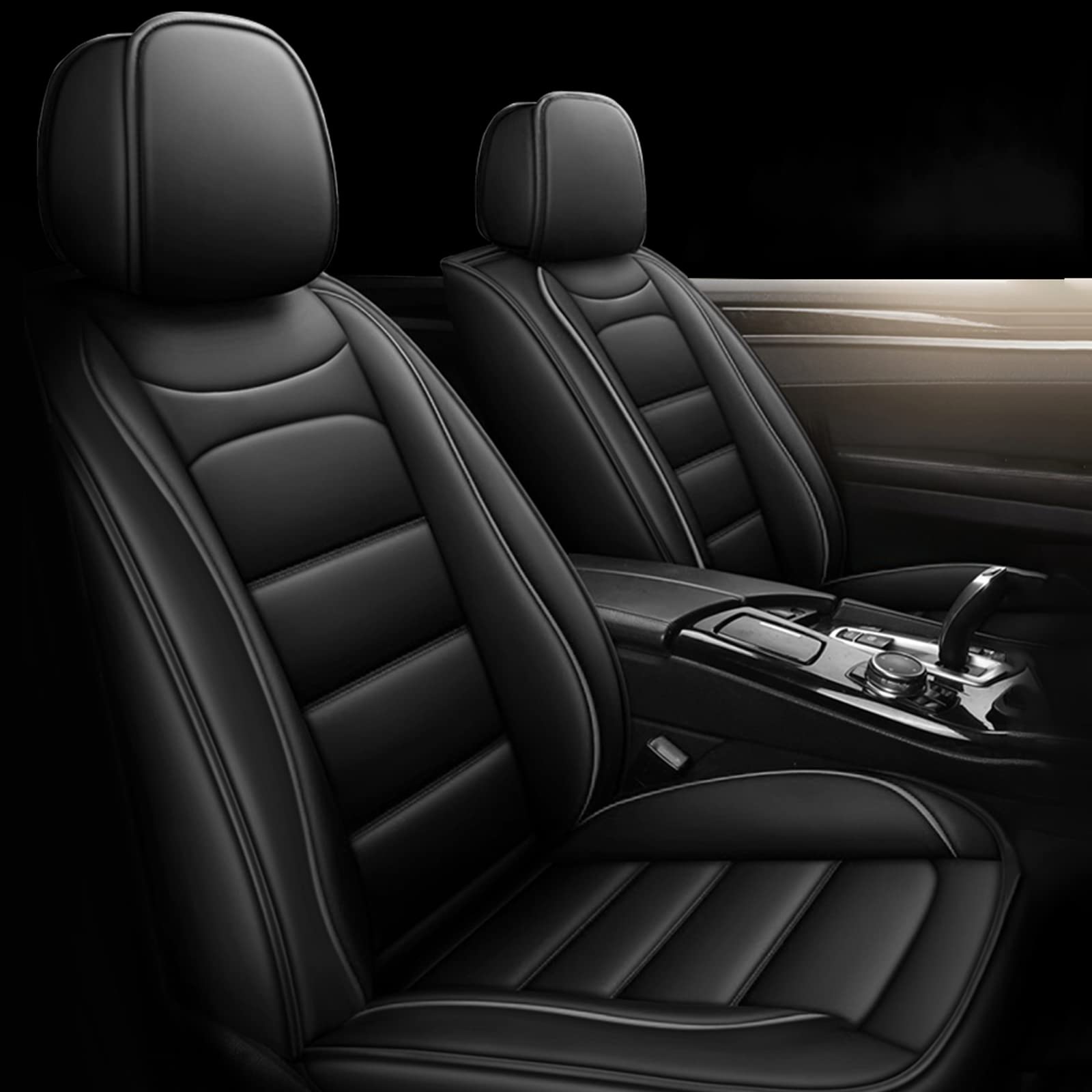 Premium Leather Car Seat Covers for Chevrolet Cruze - 5-Seat Waterproof Auto Seat Protectors with Airbag Compatibility (Black) | Perfect for Daily Commuting, Road Trips & Protecting Your Car Interior