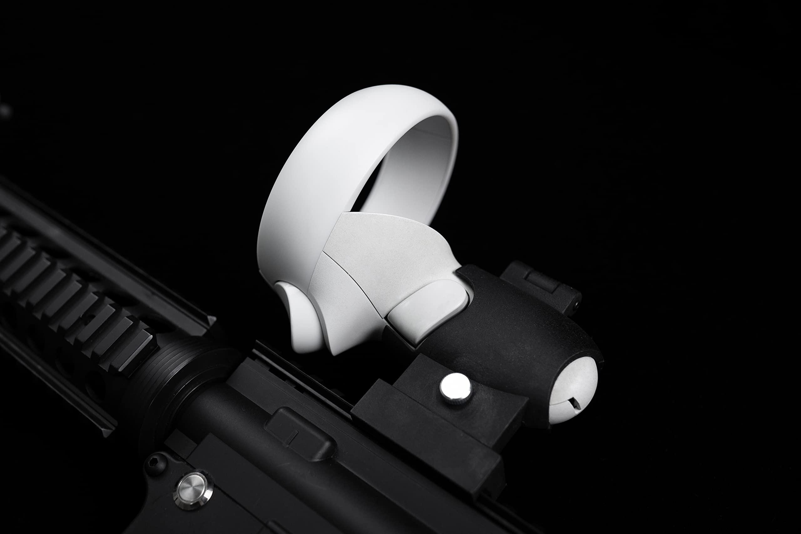 Aokicase VR Controller Accessories for Meta Quest 2 - Pistol Grip for FPS Games | Enhanced Shooting Experience | Compatible with Meta Quest 2 Accessories (Black, M4 Style) | Perfect for First-Person Shooter Games, Virtual Reality Combat & Immersive Gaming Experience