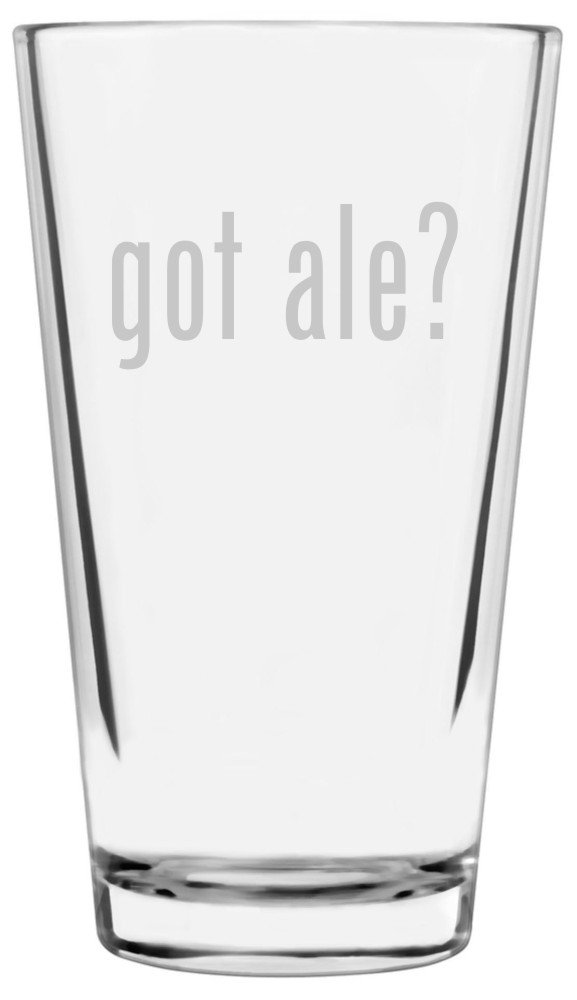16oz Etched Pint Glass - All-Purpose Beer & Cocktail Glass for Parties & Bars