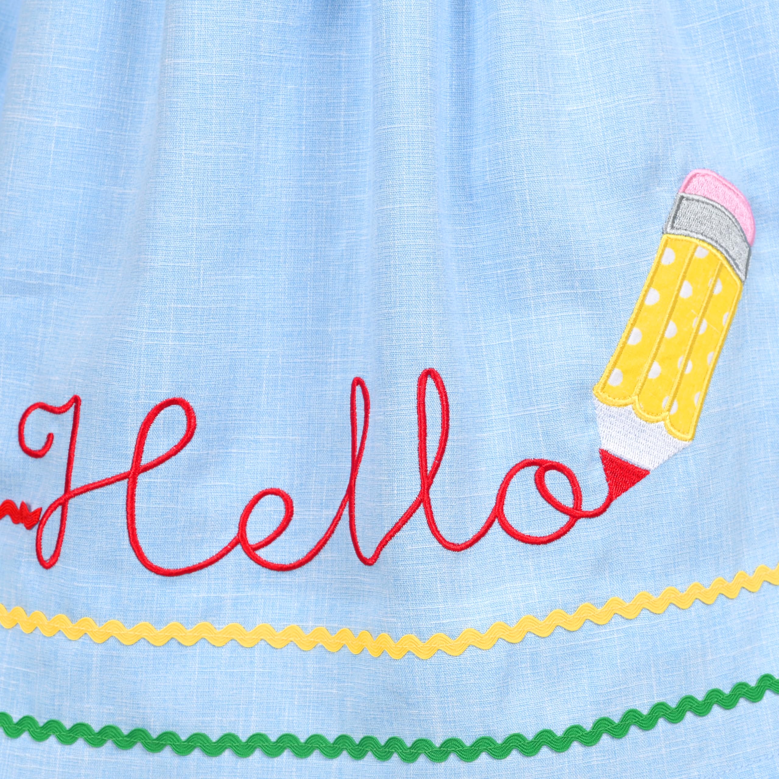 Sunny Fashion Girls Floral Long Sleeve Cotton Casual Dress for Kids Size 4-8 - Perfect for School, Parties & Everyday Wear