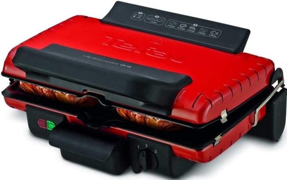 Tefal 1700W Electric Indoor Grill - Nonstick Removable Plates, Adjustable Temperature for Healthy Cooking - Perfect for Steaks, Burgers, and Paninis at Home