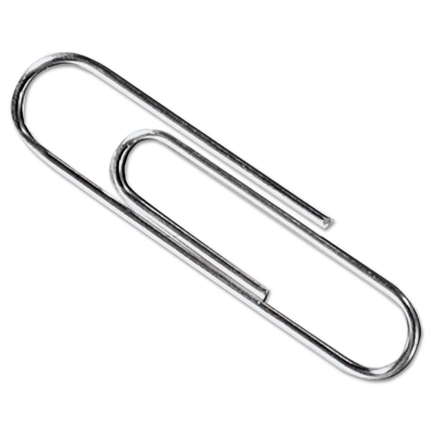 ACCO #3 Smooth Silver Paper Clips - 100 Clips per Box, 10 Boxes per Pack - Perfect for Office, School, and Home Organization