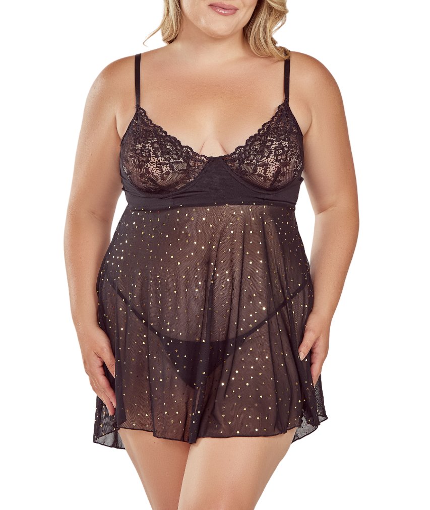 Astrid Plus Size Babydoll Lingerie for Women - Sexy & Comfortable Sleepwear, Loungewear for Curvy Body Types - Perfect for Valentine's Day, Anniversary Gifts or Romantic Nights