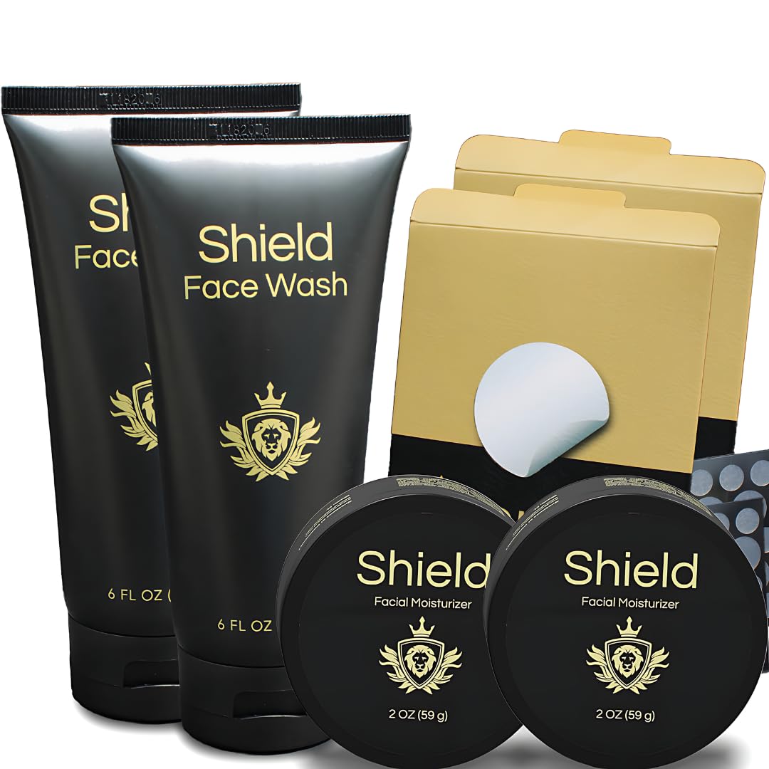 Men's Acne Treatment System - Face Wash, Moisturizer & Pimple Patches | Complete 4-Month Skincare Set for Clear Skin | Perfect for Daily Use & Travel