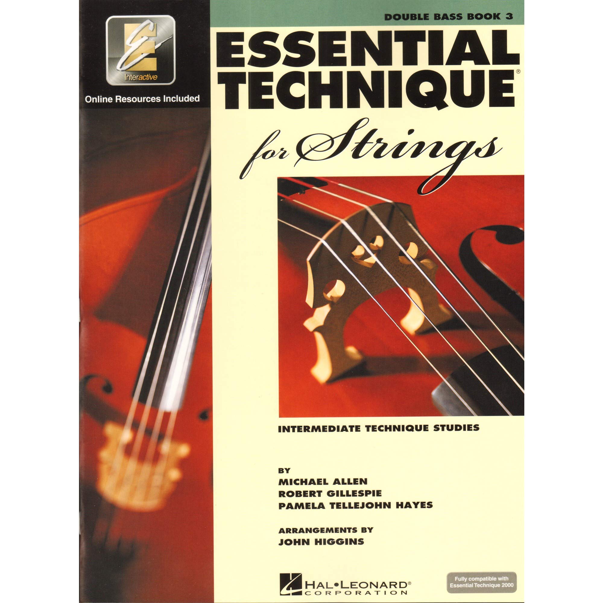Hal Leonard Essential Technique for Strings - Double Bass (Book 3 with EEi) | Comprehensive Double Bass Method Book for Intermediate Players | Perfect for School Orchestras, Private Lessons & Home Practice