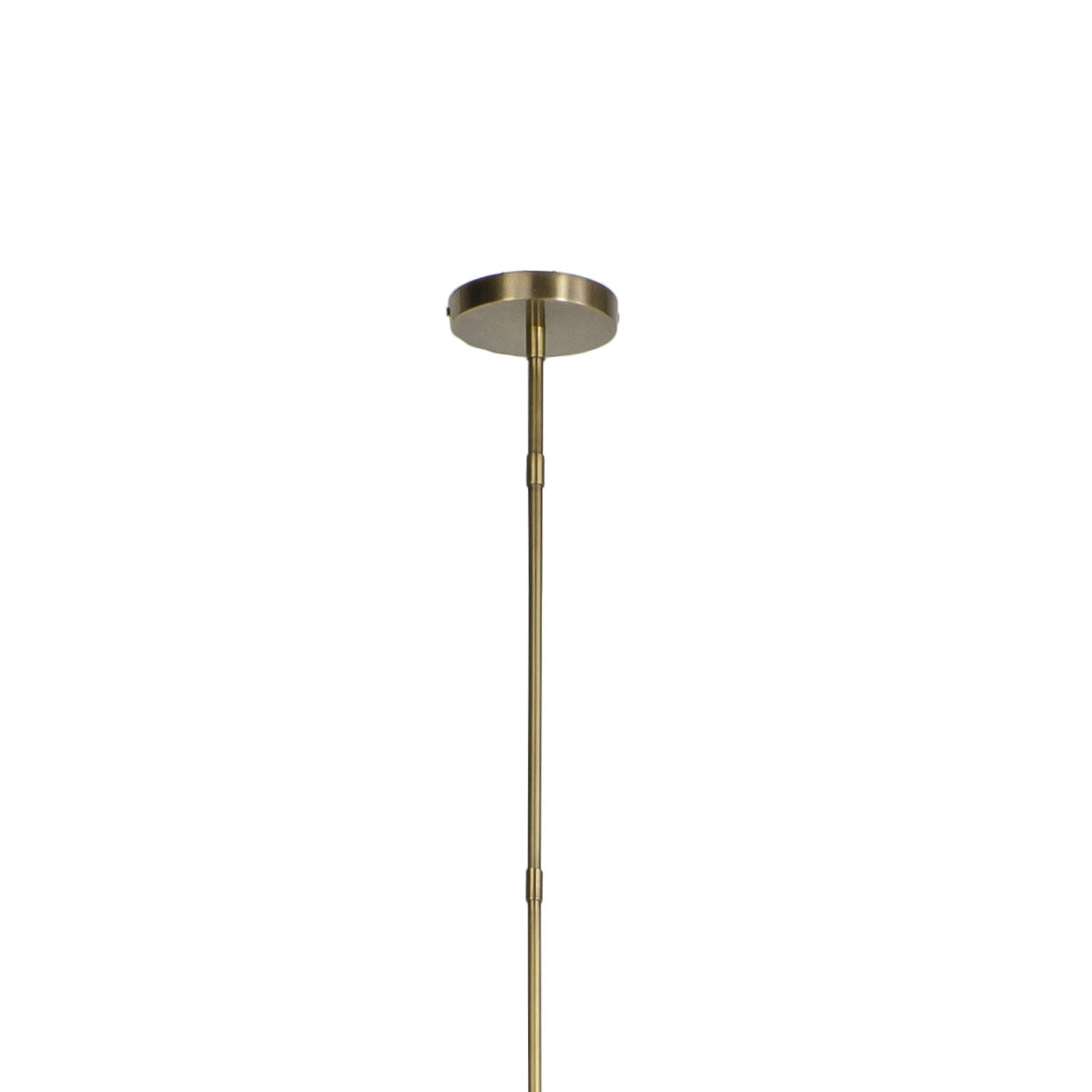 Palecek 2067-79 Bronson Hand-Blown Rippled Glass Pendant Light with Brass Finish - Modern Ceiling Lighting for Dining Room, Kitchen Island & Entryway