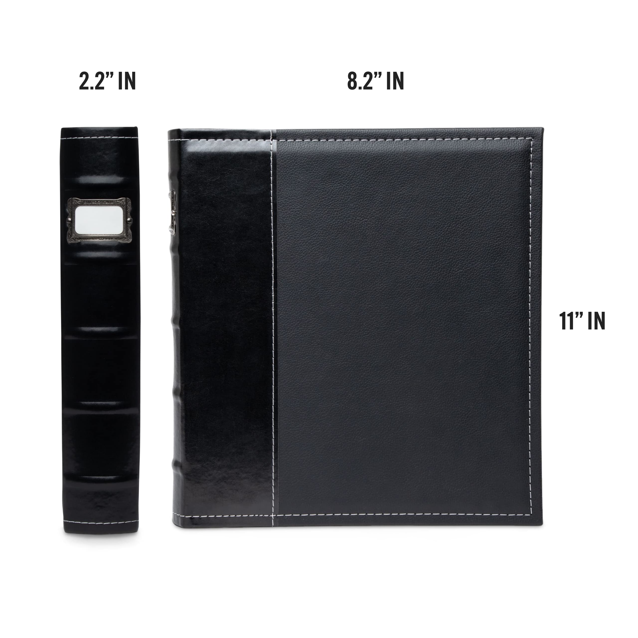 Premium 3-Ring Binder Set - 3 Pack Faux Leather Office Binders with 225-Sheet Capacity - Ideal for Presentations, School Projects, Business Documents & Trading Card Storage - Perfect for Home, Office & Classroom Organization - Black