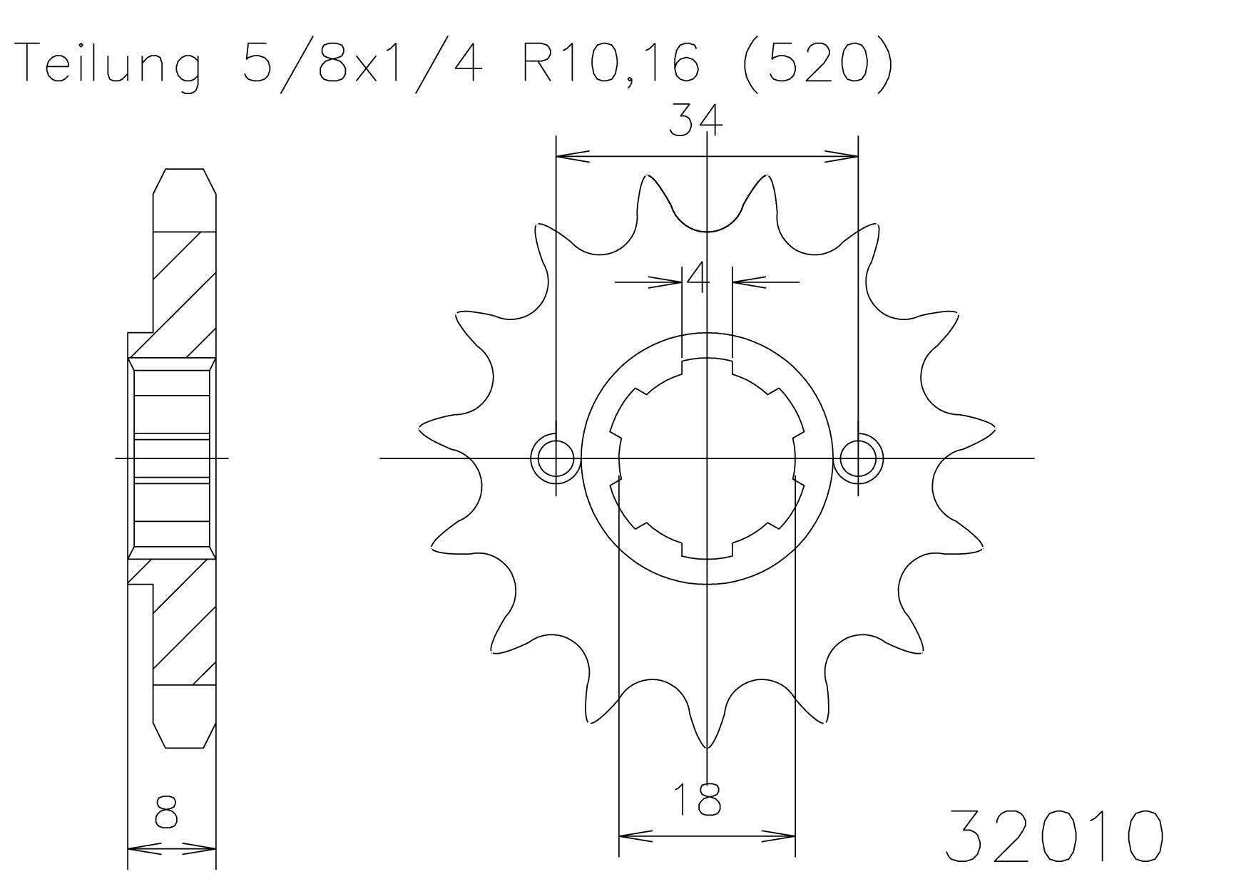 High-Quality Sprocket Front ESJOT Made in Germany - Compatible with XR200R 89-94, CRF230L 08-11, XR250 84-87 (14T) - Perfect for Off-Road & Motorcycle Maintenance