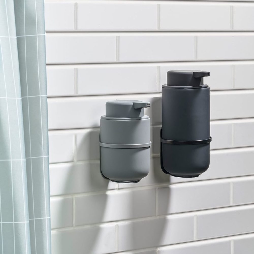 ZONE DENMARK Ume Wall Mount Bracket for Ume Soap Dispenser - Black | Modern Bathroom Organizer for Kitchen, Restroom & Spa