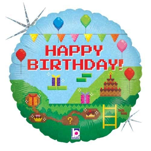 Minecraft Birthday Party Decorations - Pixelated Cake & Game Controller TNT Balloon Bouquet Set for Video Game Themed Parties | Perfect for Kids' Birthday Decor, Gaming Events & Minecraft Fan Celebrations