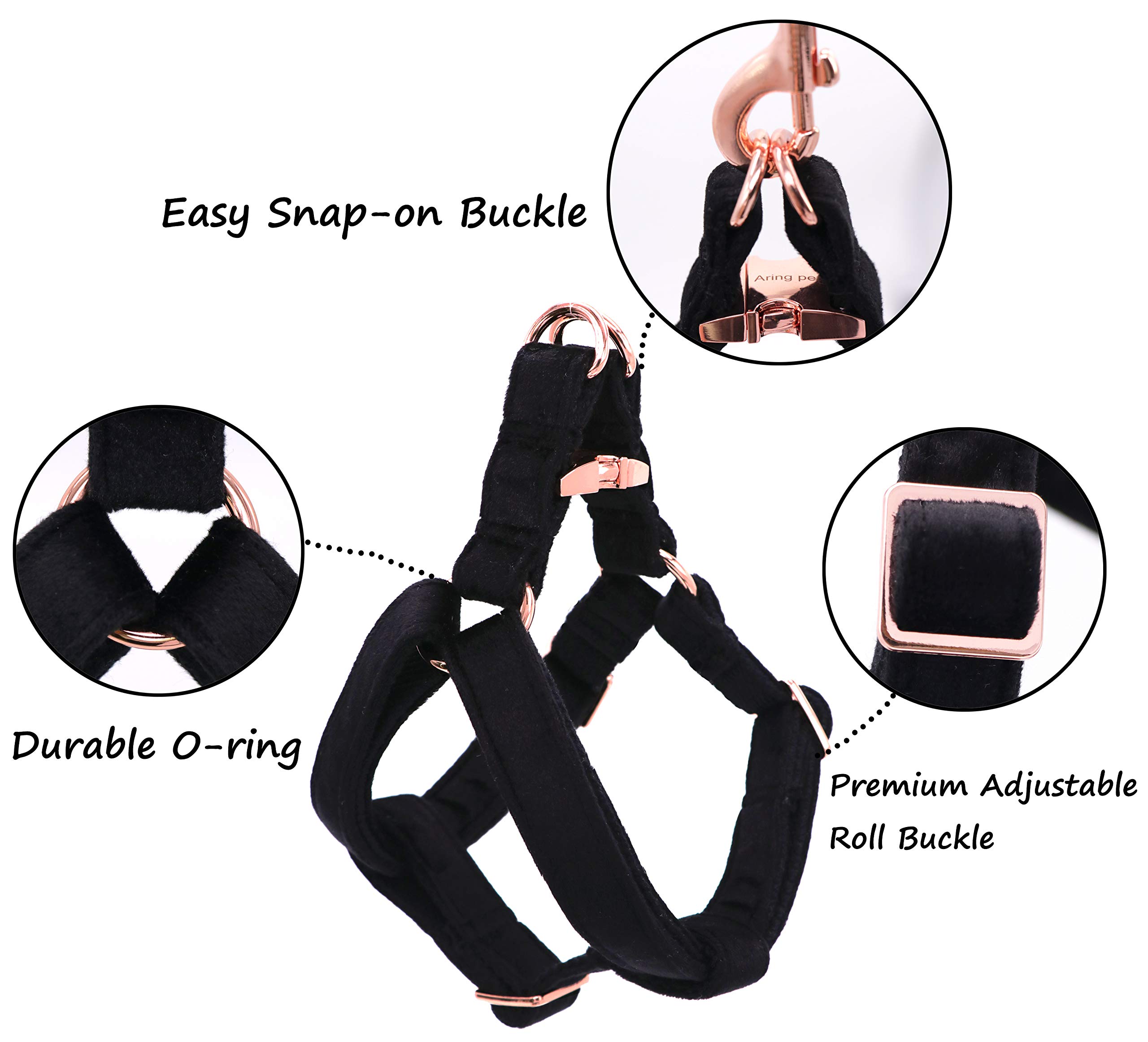 ARING PET No Pull Dog Harness - Velvet Adjustable Heavy Duty Vest for Small, Medium & Large Dogs - Perfect for Walking, Training & Outdoor Adventures