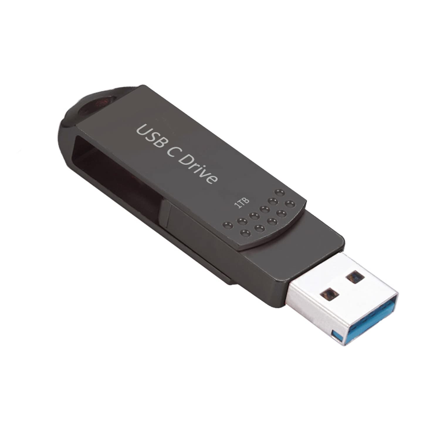 1TB USB Flash Drive for Android, iPhone, iPad, MacBook - USB C & USB 3.0 High-Speed Photo Stick, Thumb Drive Memory Stick - External Data Storage for Phones, Computers, Work & Travel (Black)