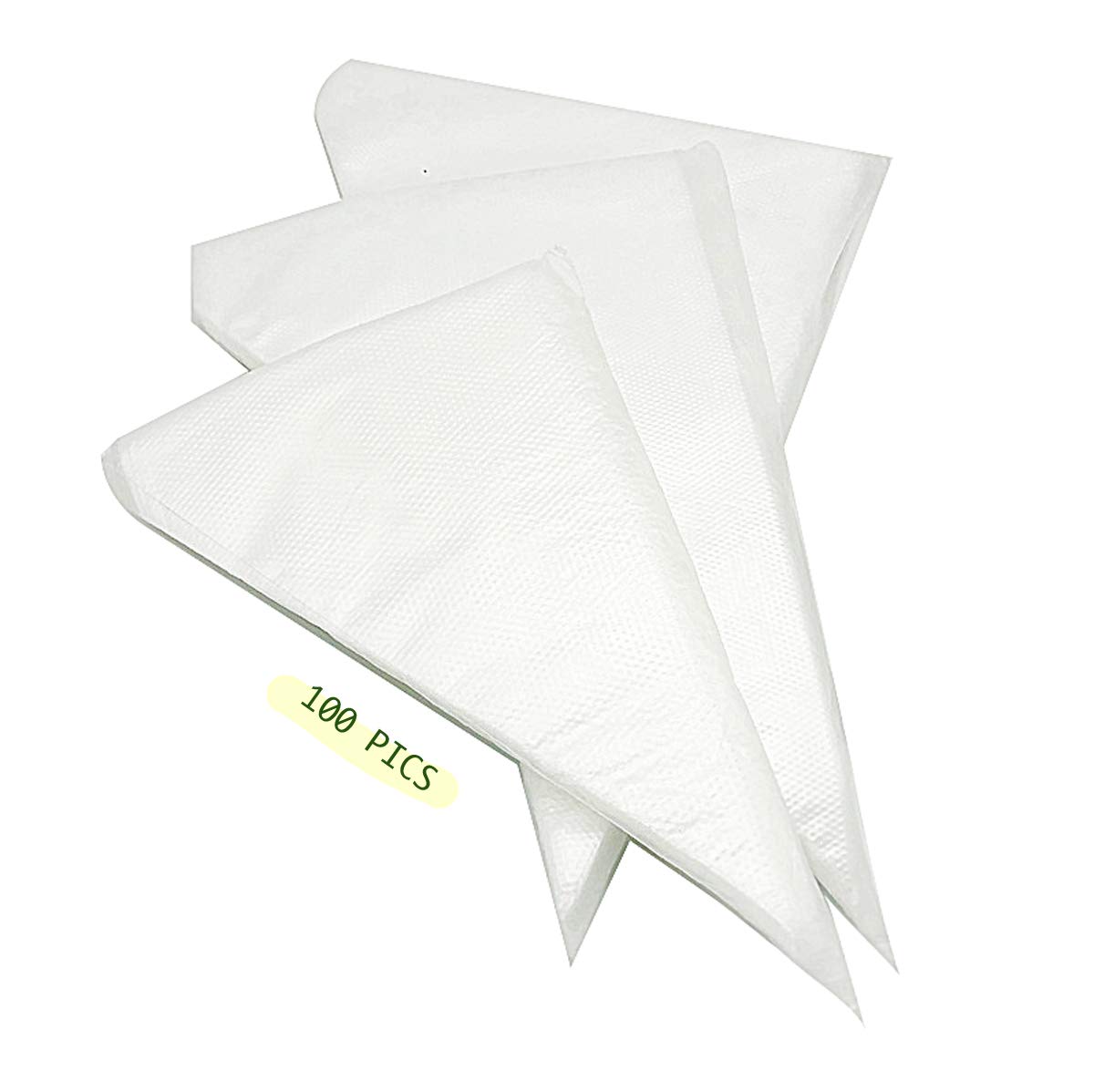 100-Pack Disposable Pastry Piping Bags - 10 Inch Thickened Cake Decorating Bags for Icing, Frosting & Candy - Professional Baking Supplies Kit for Cupcakes, Cookies & Dessert Decoration (Ideal for Home Bakers & Professional Chefs)