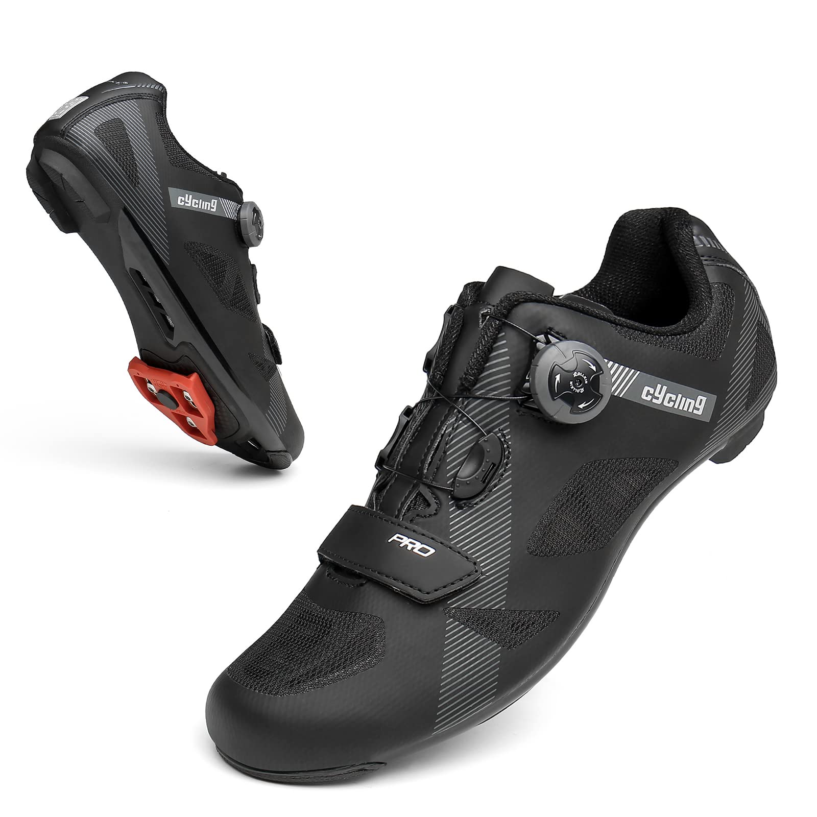 Premium Men's Mountain Bike Cycling Shoes with Cleats - Lightweight, Durable & Comfortable for Road & Spin Biking - White Cycling Footwear for Professional & Casual Riders