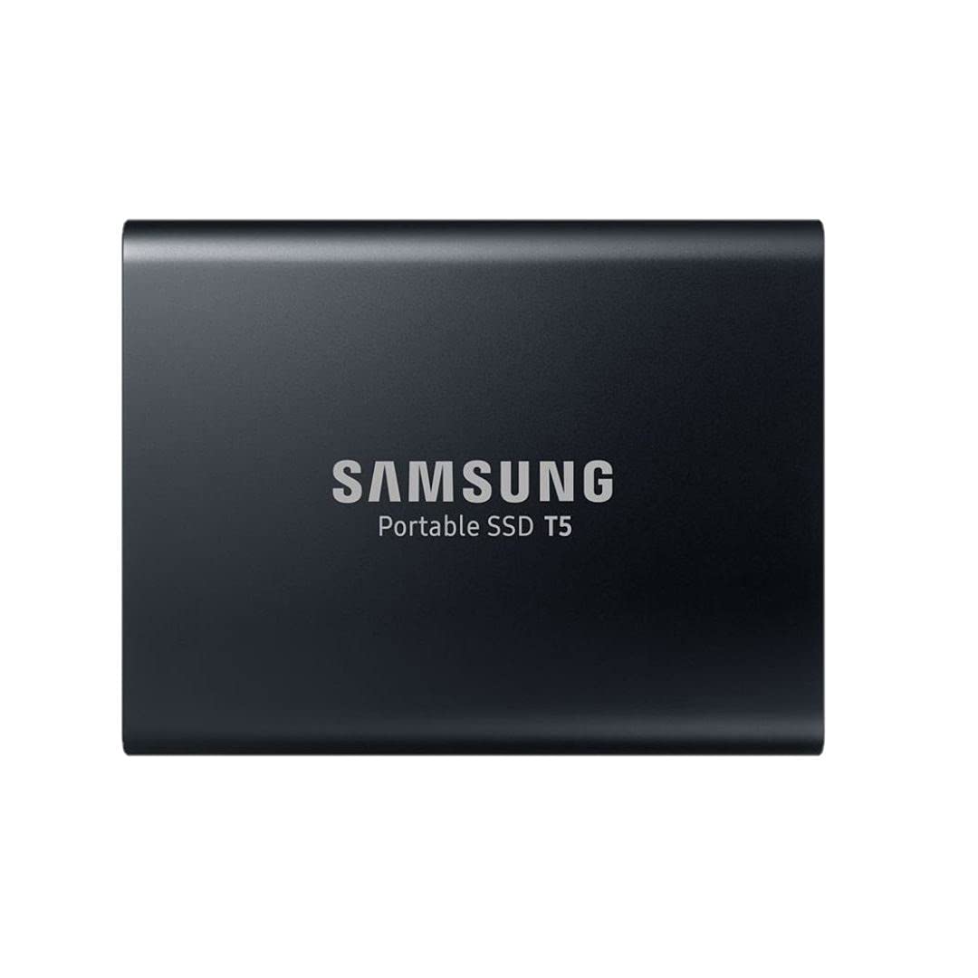 Samsung T5 1TB Portable SSD - High Speed External Solid State Drive, USB 3.1, Compact & Lightweight for Mac, PC, Laptop, Gaming, Photography, Video Editing & Data Storage (Black)
