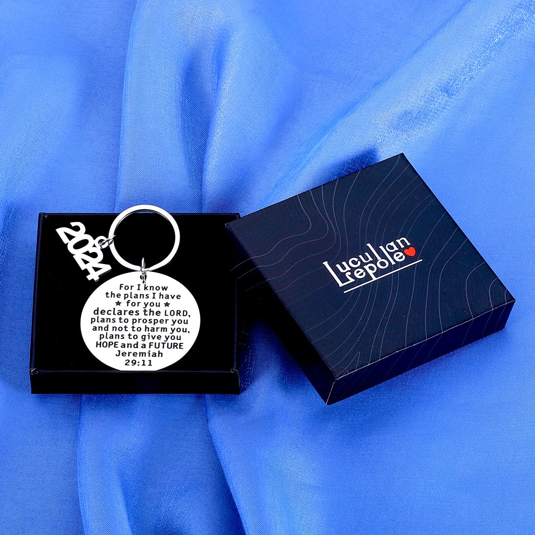 2024 Graduation Keychain for Women & Men - Inspirational Bible Verse Gift for College, High School, Medical Graduates - Perfect for Students, Nurses, Friends, Daughter & Son - Ideal for Commencement, Congratulations & Daily Motivation