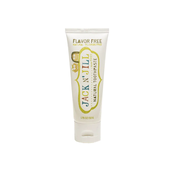 Jack & Jill Natural Toothpaste for Kids - 50g, Flavor Free, Fluoride-Free & Safe for Babies - Perfect for Sensitive Teeth & Toddler Oral Care