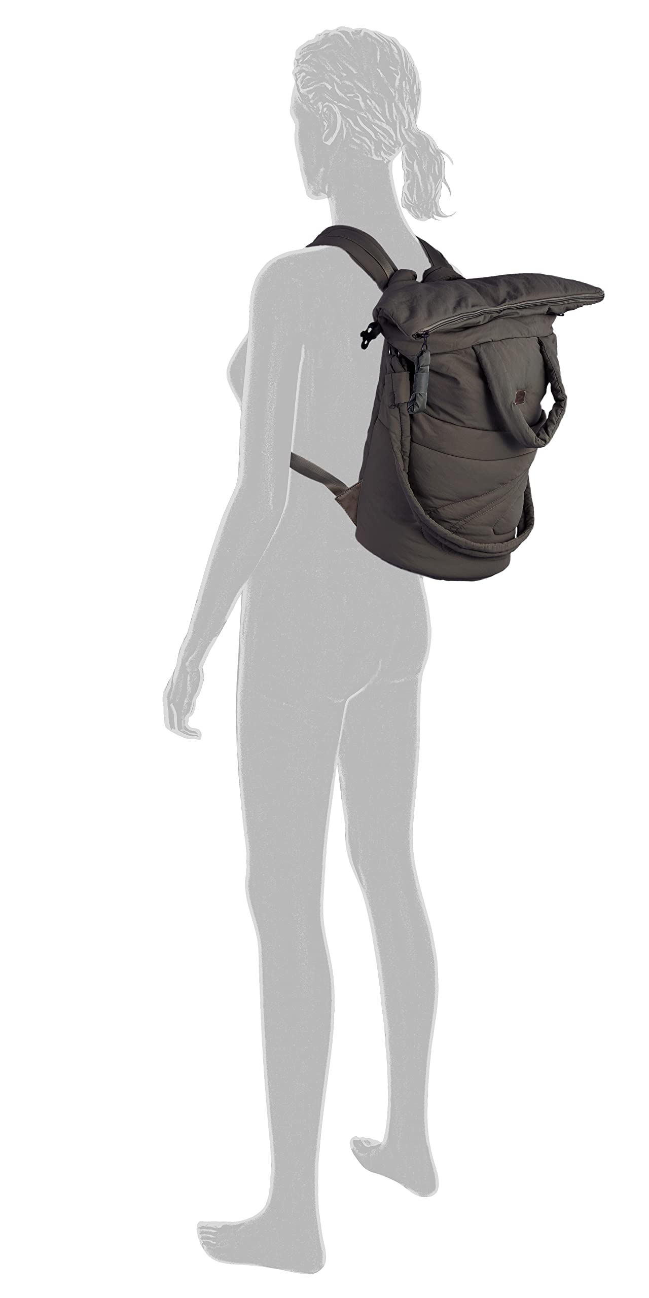 Camel Active Women's Large Backpack - Durable Charcoal Grey Laptop Bag for Work, Travel & College | Water-Resistant Daypack with USB Charging Port