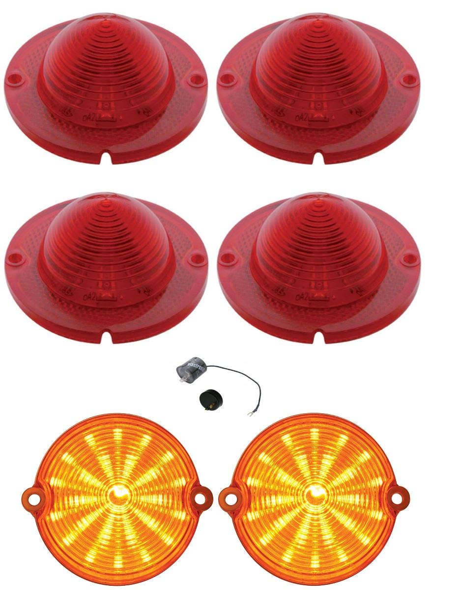 United Pacific LED Tail Light and Marker Light Set for 1963-1966 Chevy Corvette - High Performance Replacement Lights for Classic Car Restoration & Night Driving Safety