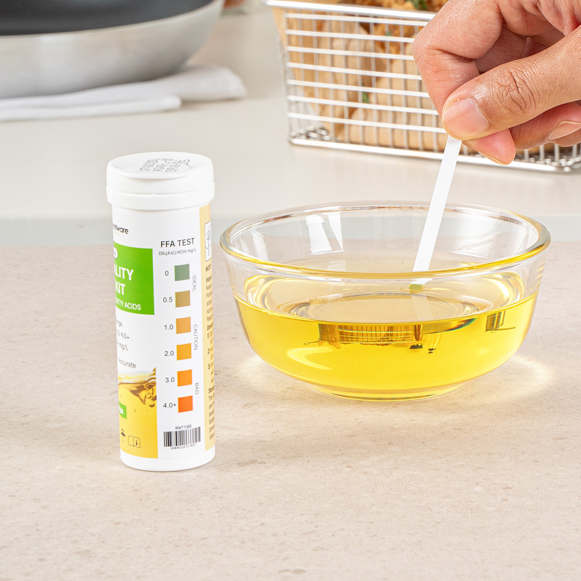 Be Safe Frying Oil Quality Test Strips - Low Range (100 Count) | Fast & Accurate Cooking Oil Testing for Restaurants & Home Kitchens