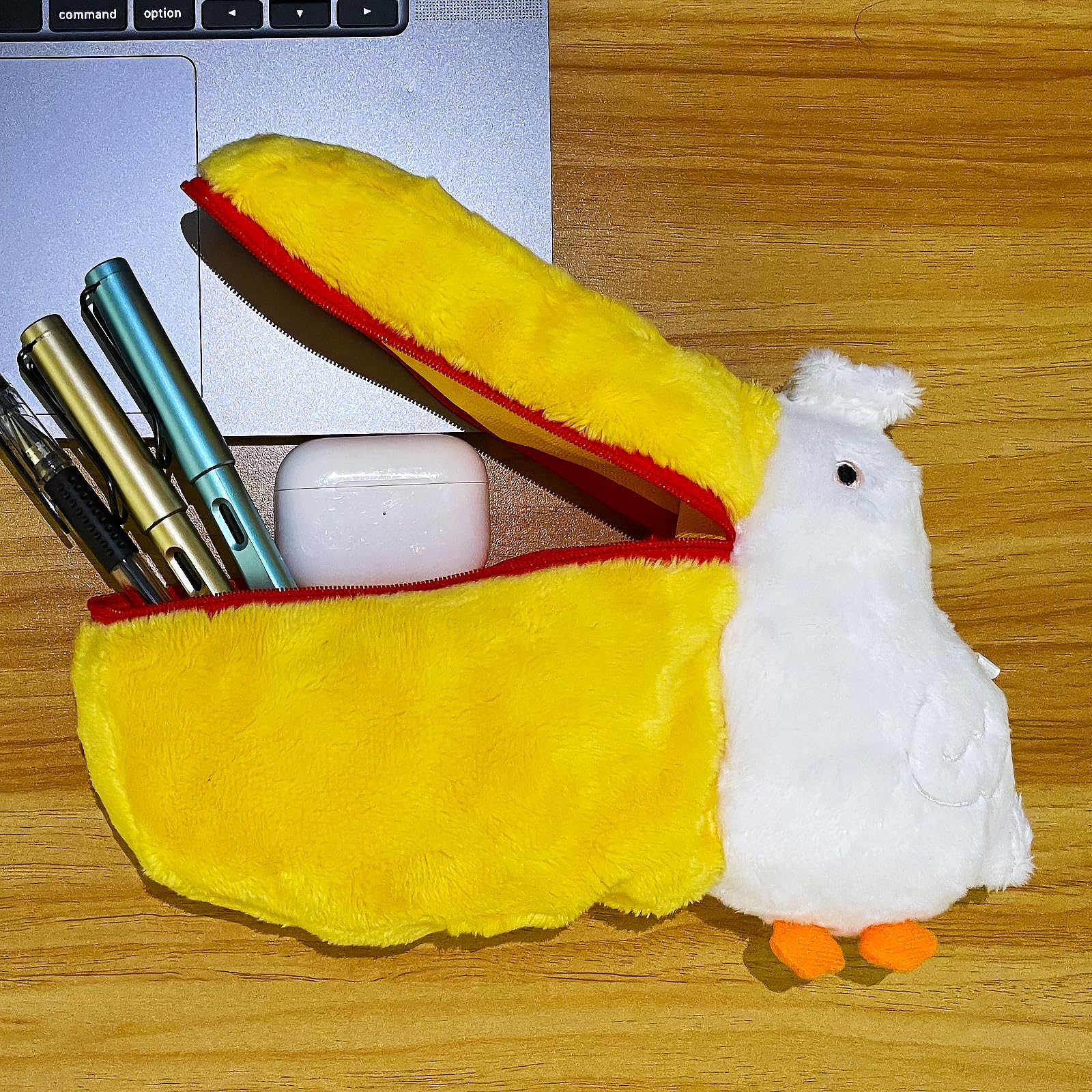 **Pelican Zipper Pouch Bag - Soft Makeup Cosmetic & Headphone Storage Bag for Women & Girls - Cute Small Handbag for Toiletries, Tools, Travel & Office Use - Perfect for Home, Work & On-the-Go**