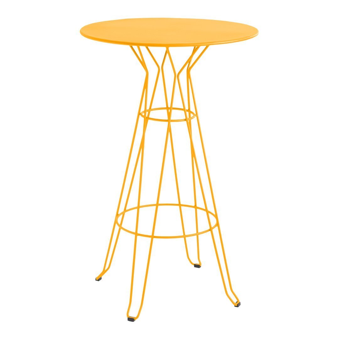 Round Bar Table for Outdoor & Indoor Use - Capri Style Patio Dining Table for Restaurants, Cafes, and Home Decoration