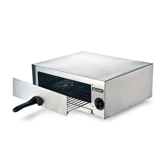 Adcraft CK-2 Commercial 1-Deck Electric Snack & Pizza Oven - 120V, 1450W - Perfect for Pizzerias, Cafes, and Food Trucks