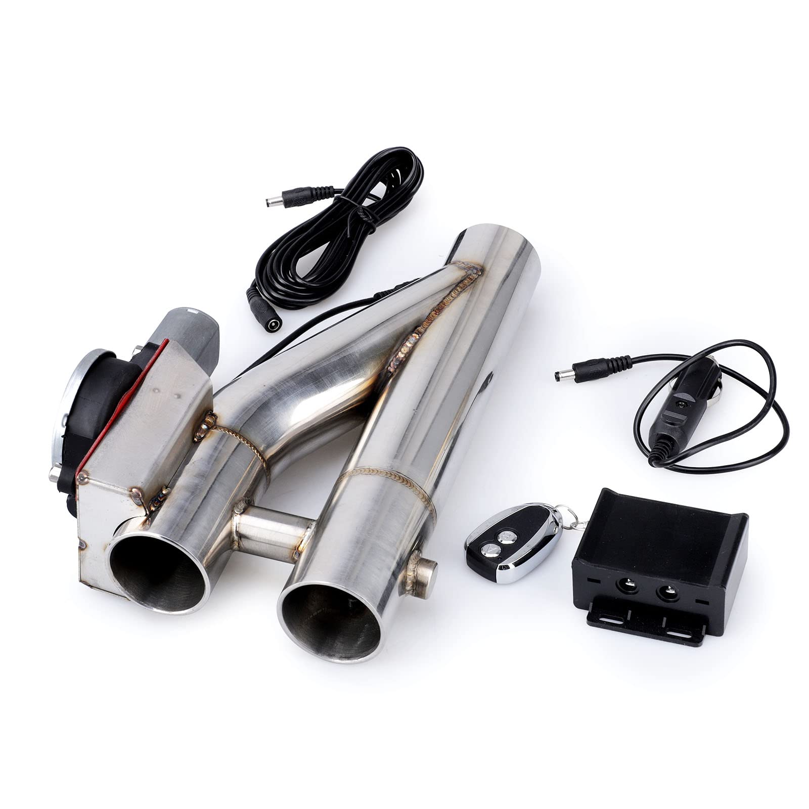 2.5 Inch Universal Stainless Steel Exhaust Pipe Kit - High Performance Valve Pipe for Car, Truck & Motorcycle Exhaust Systems