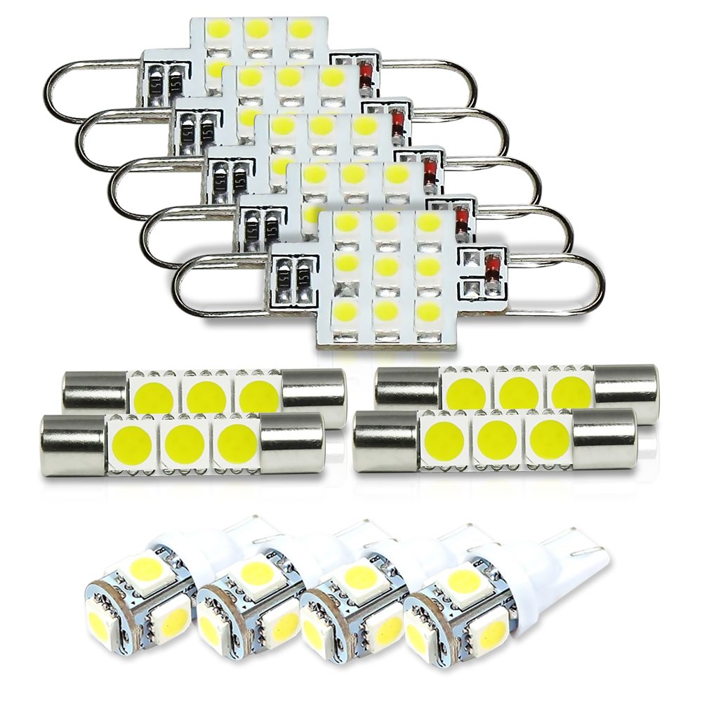 AGT Bright White LED Interior Light Kit - 13pcs Compatible with Dodge Charger 2011-2014 | Upgrade Your Car Interior Lighting for Night Driving & Enhanced Visibility