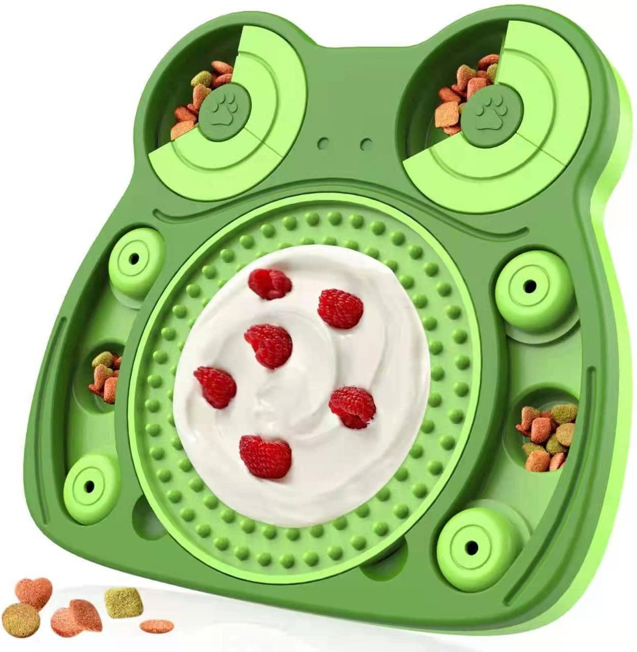 Interactive Dog Puzzle Toys for IQ Training & Mental Stimulation - Slow Feeder Treat Dispenser for Food, Yogurt, Peanut Butter - Perfect for Boredom Relief & Anxiety Reduction in Small, Medium & Large Dogs - Great for Indoor Play & Mealtime Enrichment
