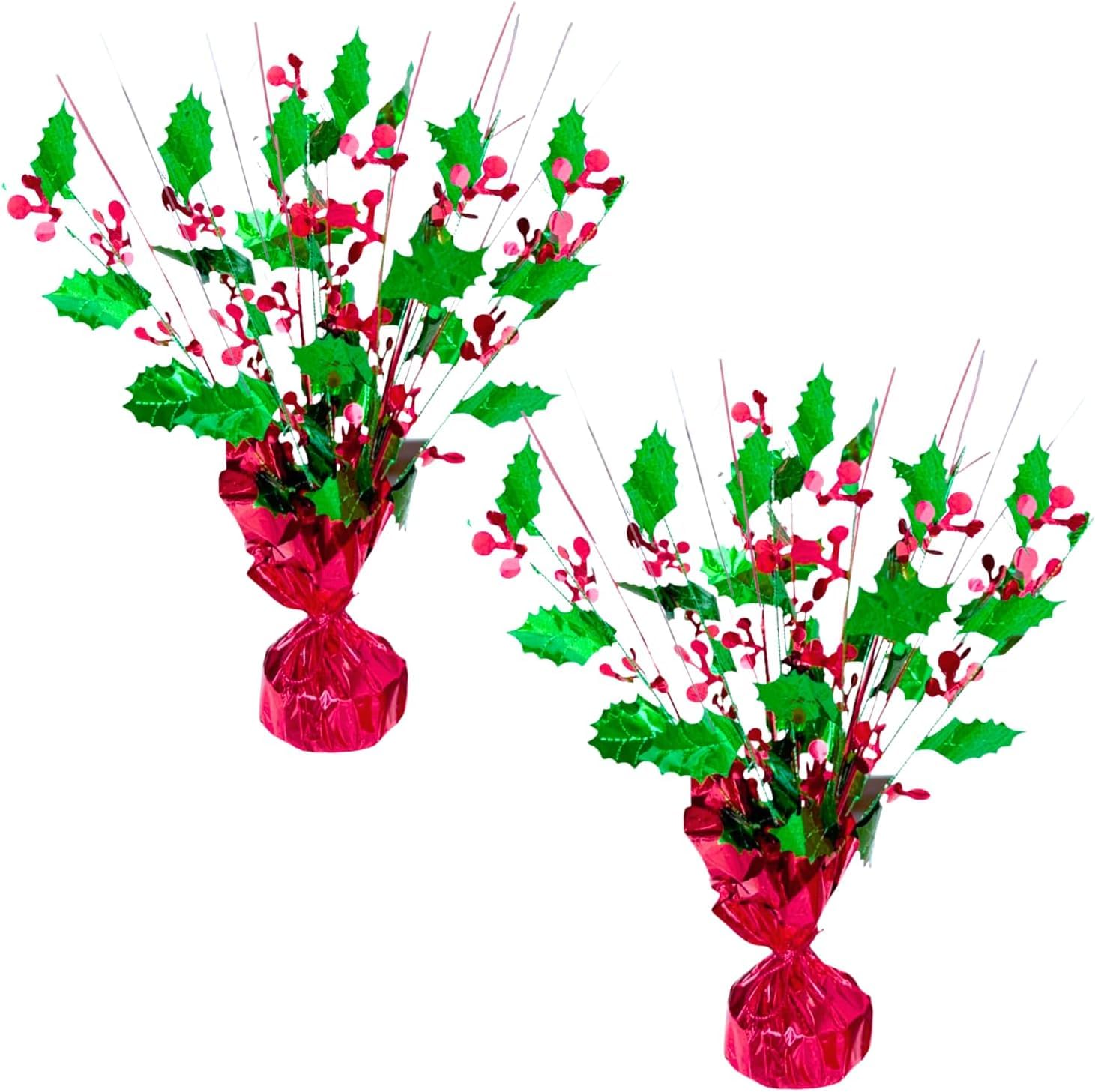 ALISSAR 2-Pack Christmas Centerpieces - Holiday Table Decorations for Home, Christmas & Birthday Parties | Elegant Festive Decor for Dining Table, Mantel & Holiday Gatherings