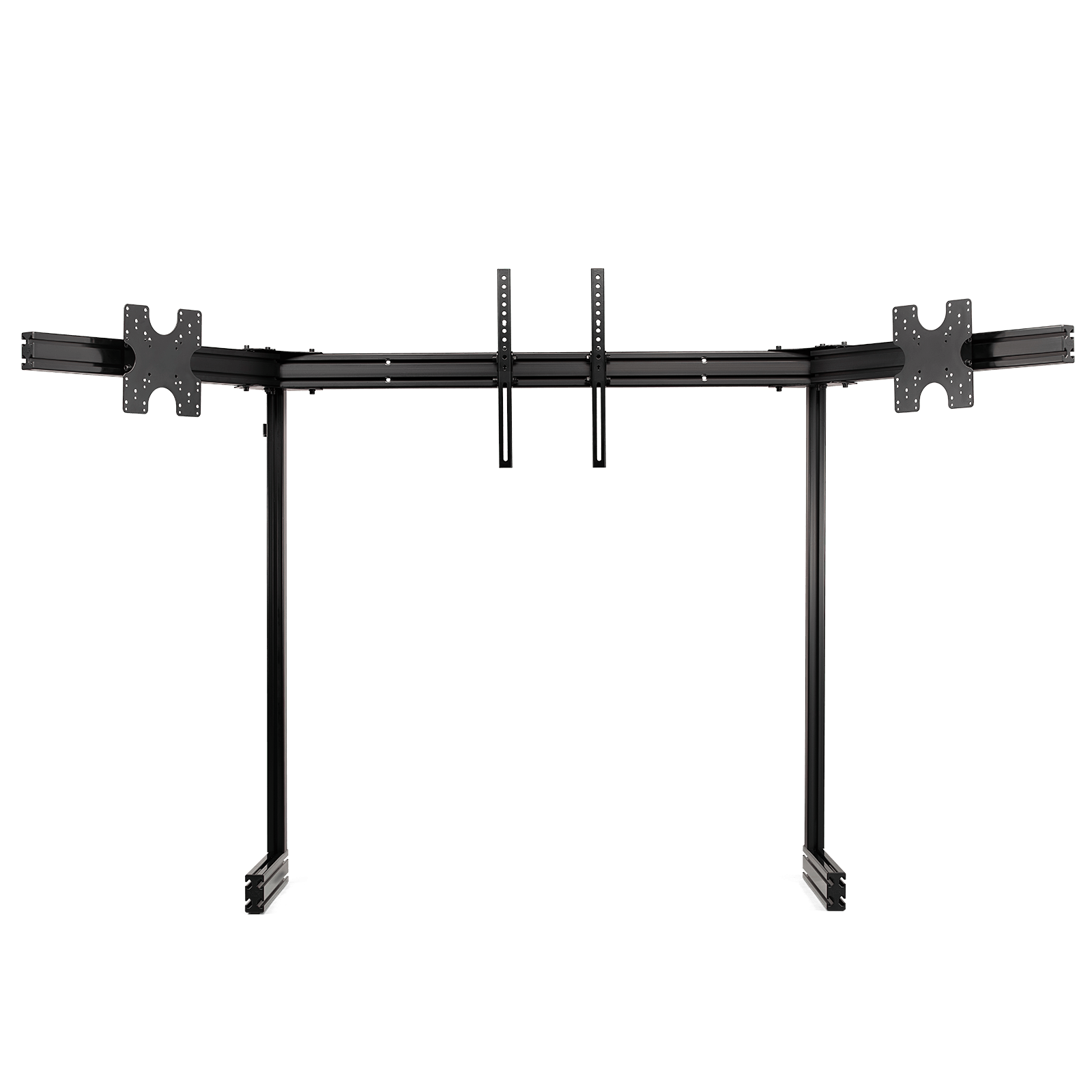 Next Level Racing ELITE Free Standing Triple Monitor Stand - Black | Heavy-Duty Racing Simulator Cockpit for Immersive Gaming Experience | Perfect for PC, PS5, Xbox Racing Games & Flight Simulators