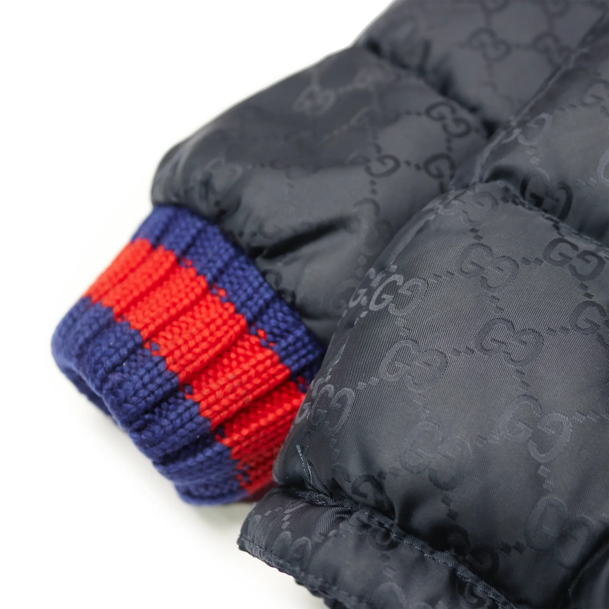 Vintage Gucci GG Jacquard Navy Blue Kids Jacket with Missing Zipper Pull - Stylish Outerwear for Boys & Girls, Perfect for School, Playdates & Special Occasions