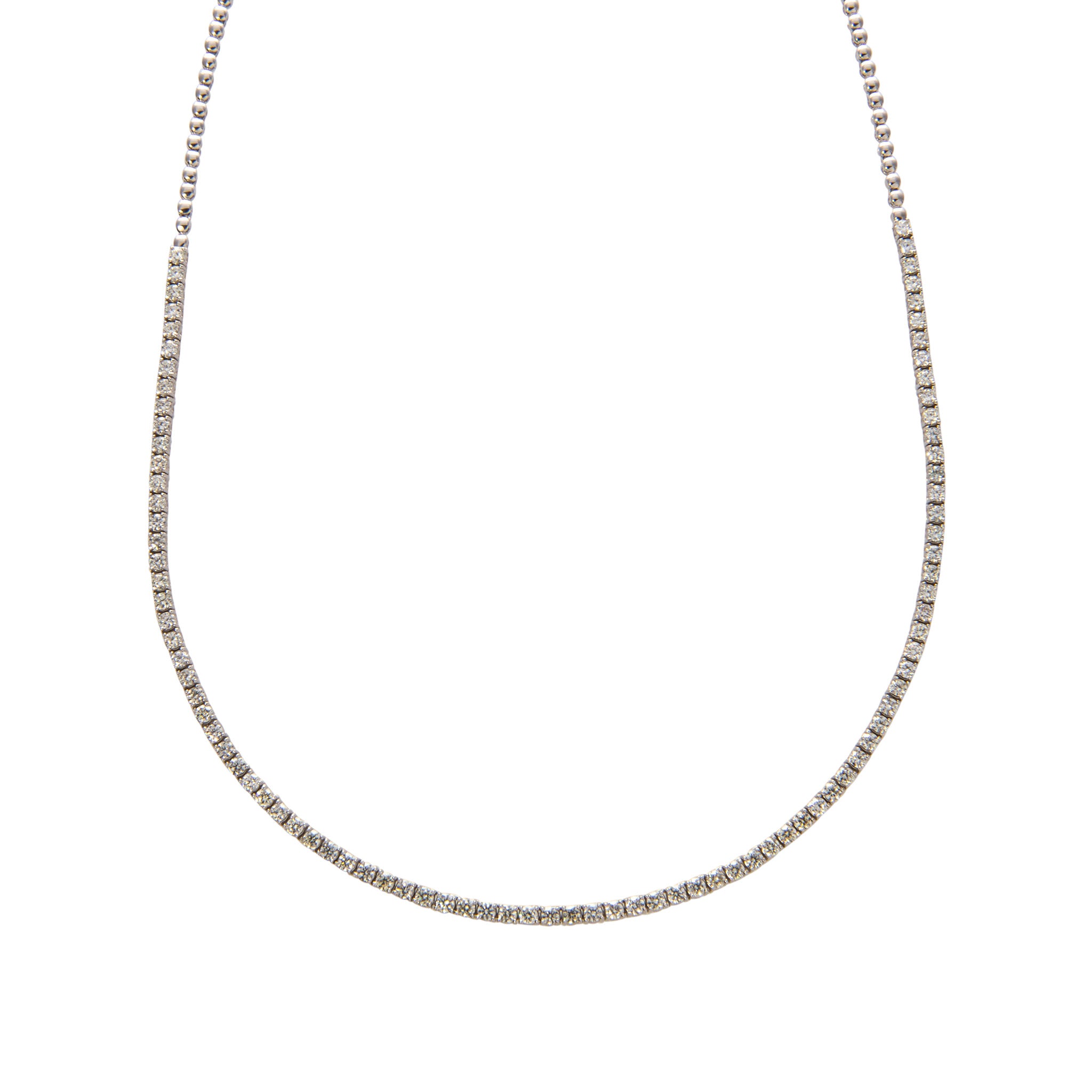 3ctw Diamond Tennis Necklace in 14K White Gold - Elegant Jewelry for Women, Perfect for Weddings, Parties & Special Occasions