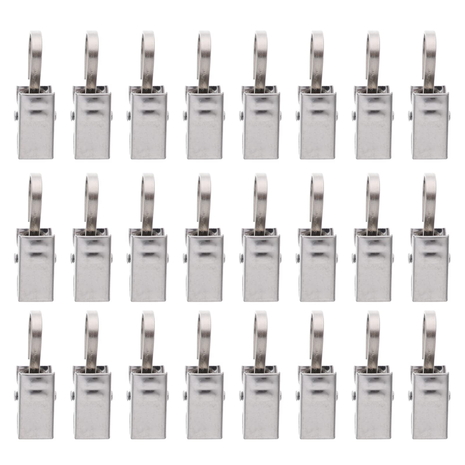 50Pcs Stainless Steel Shower Curtain Hooks with Hangers - Durable Curtain Clips for Bathroom, Party String Lights & Home Decor | Perfect for Arts, Crafts, Photo Displays & Interior Decoration