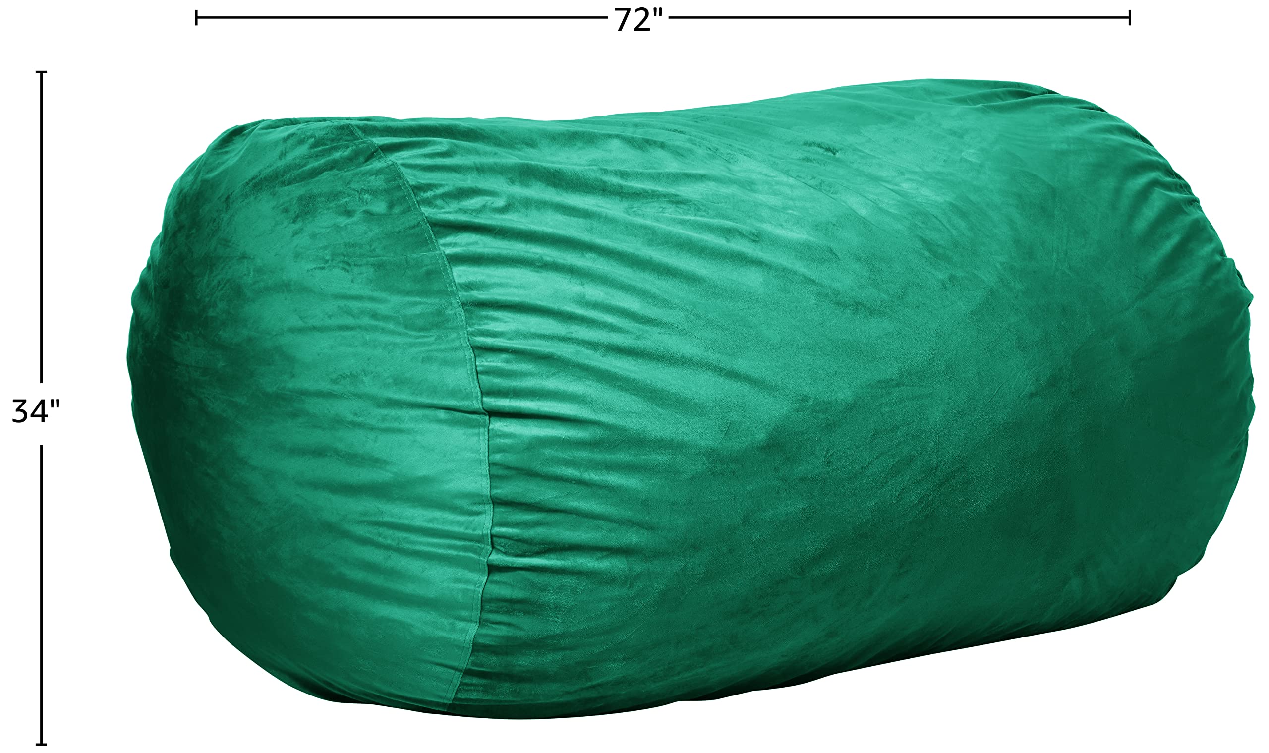6-Foot Aqua Marine Sofa Sack Bean Bag Chair Cover - Ultra Soft & Washable - Perfect for Living Room, Game Room & Dormitory Lounging