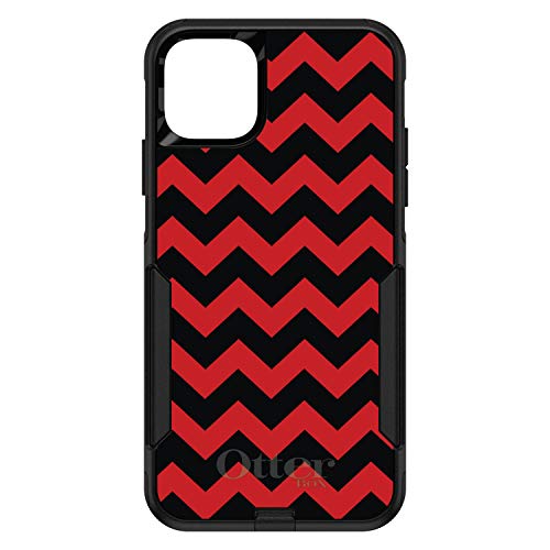 Black Red Chevron Stripes On Black Case