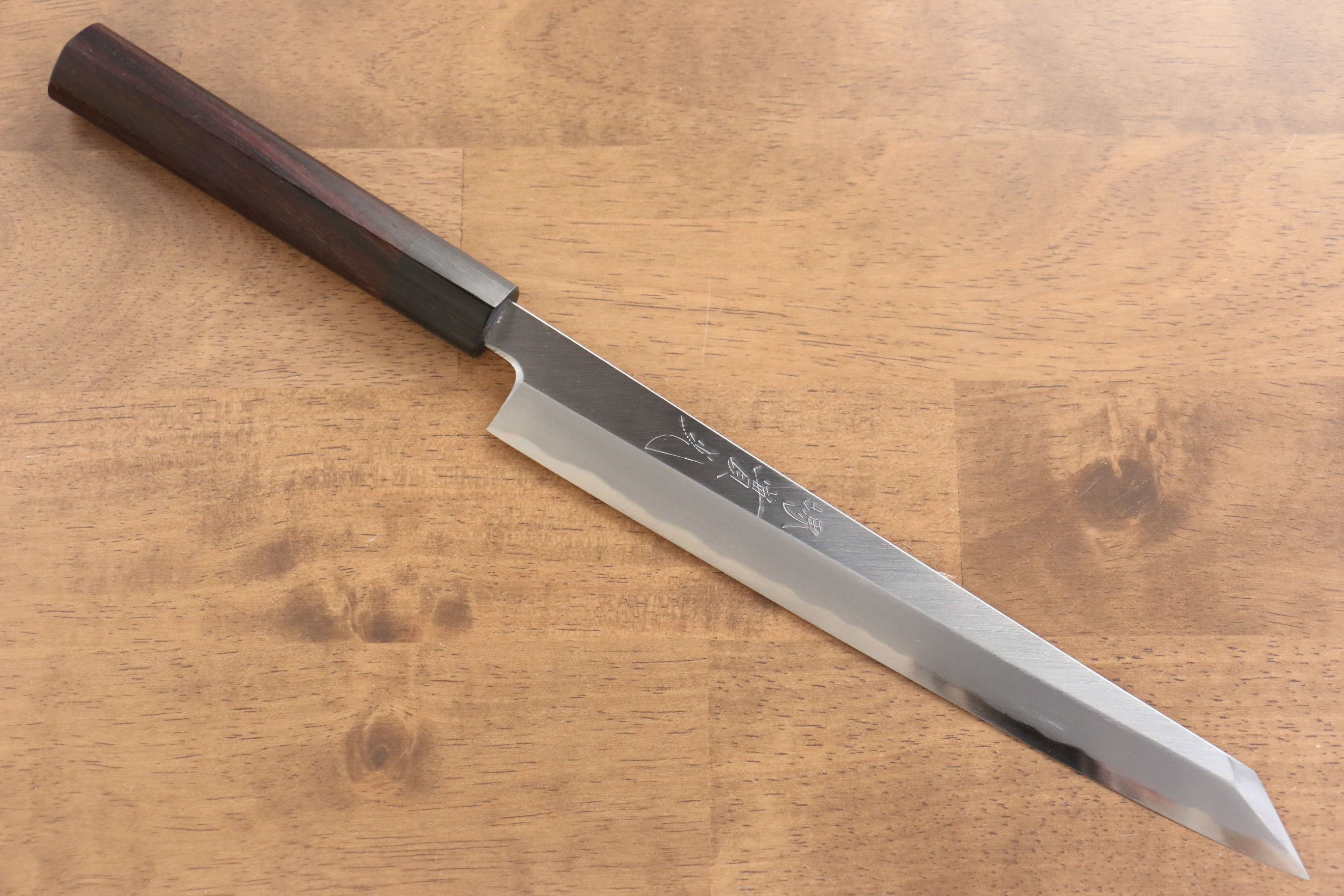 Premium Jikko White Steel No.2 Kiritsuke Yanagiba 240mm - Japanese Chef Knife with Ebony Handle for Sushi, Sashimi & Precision Cutting - Perfect for Professional Chefs & Home Cooks