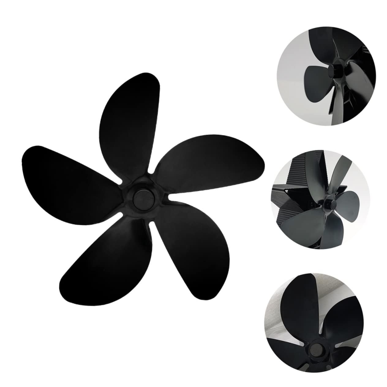 Amosfun 2 Pack Quiet Heat-Powered Stove Fan for Fireplace - Easy to Install Eco-Friendly Wood Burning Stove Accessories | Perfect for Heating Efficiency in Living Rooms, Cabins & RVs