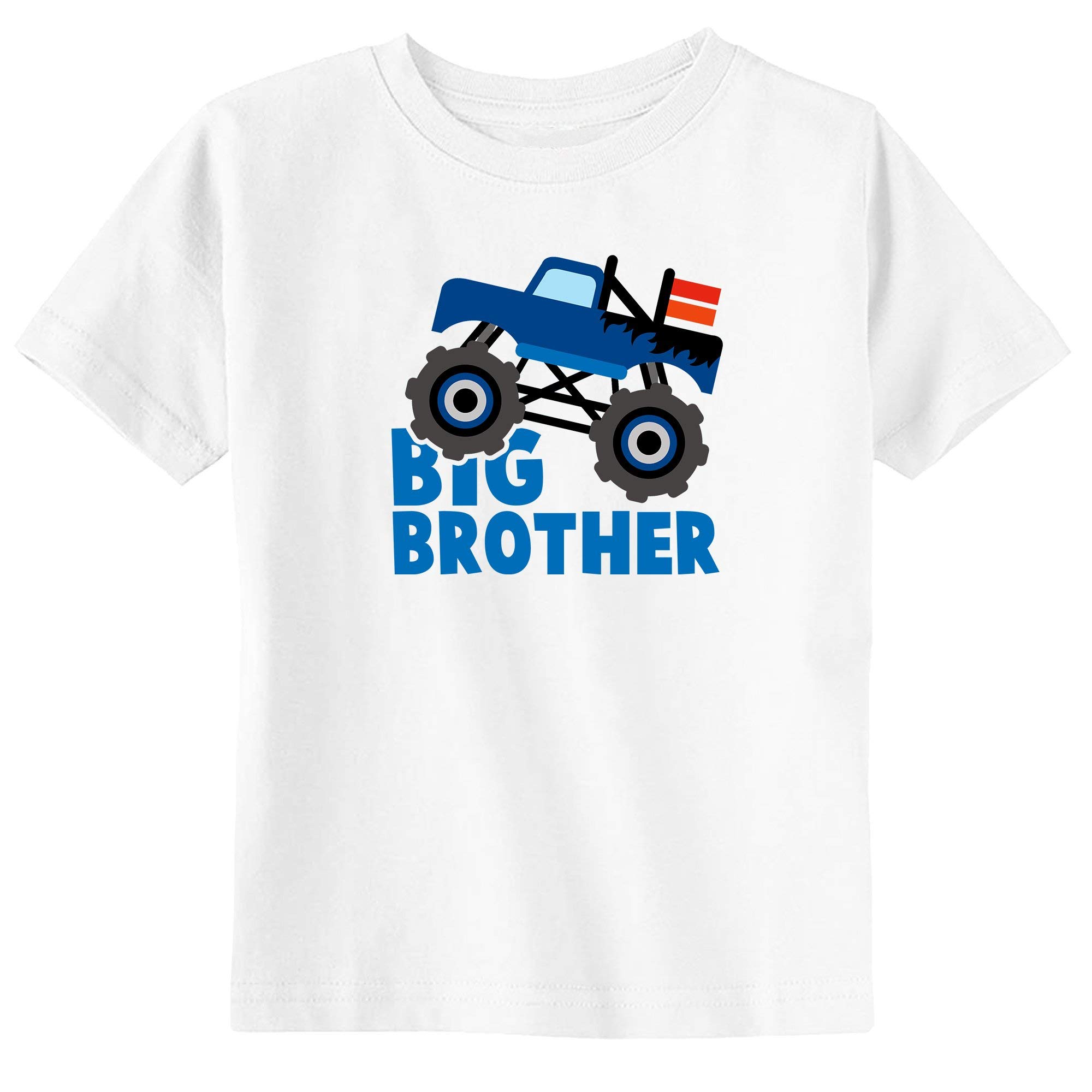 Big Brother Monster Truck Sibling Announcement Toddler & Youth T-Shirt - Fun Family Matching Outfit for Gender Reveal & New Baby Announcements