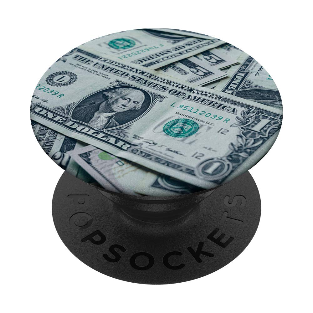 Money Print PopSockets Phone Grip & Stand - Dollar Bill Design for iPhone, Samsung & Tablets - Perfect for Work, Travel & Daily Use