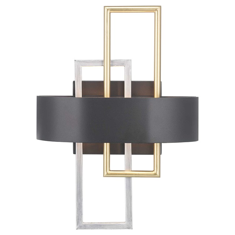 Adagio Two Light Wall Sconce - Modern Brushed Nickel Bathroom Vanity Light Fixture for Bedroom, Hallway & Living Room Decor