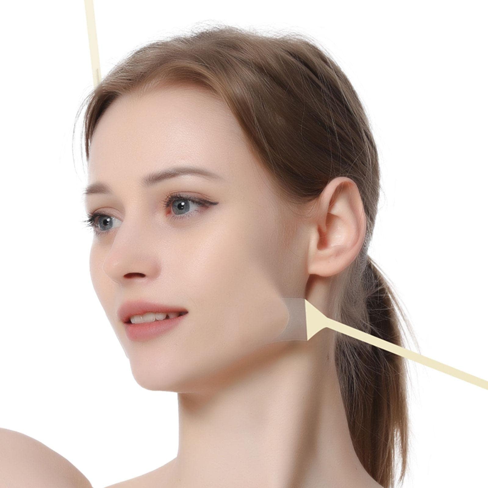 Invisible Silicone Face Lift Tape - V-Shape Chin & Jaw Contouring Strips for Instant Slimming & Lifting | Reusable Beauty Face Lift Tools for Special Occasions & Daily Makeup