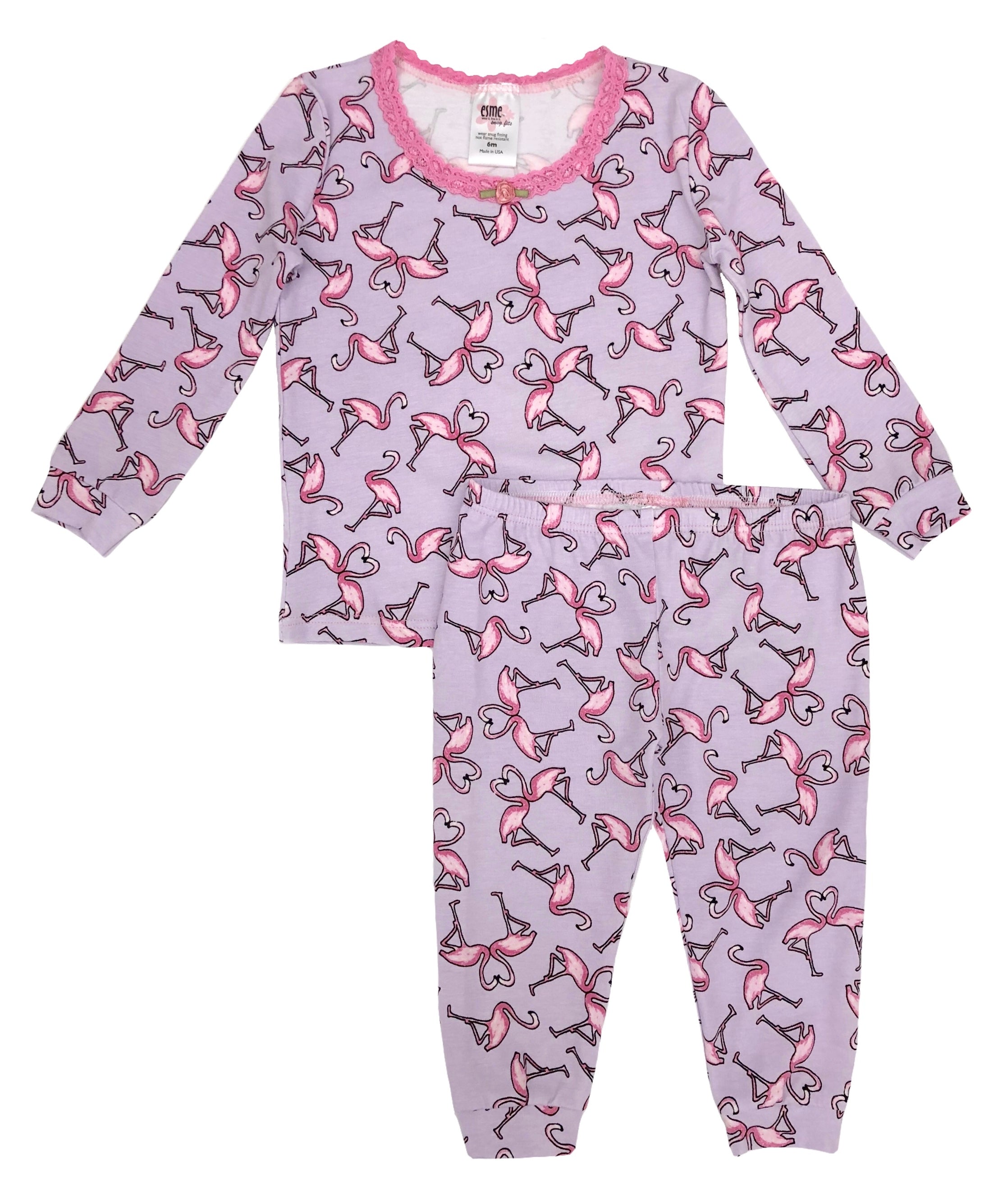 LAV FLAMINGO Women's Full Length Pajama Set - Soft & Comfortable Sleepwear for Lounge & Nighttime Relaxation