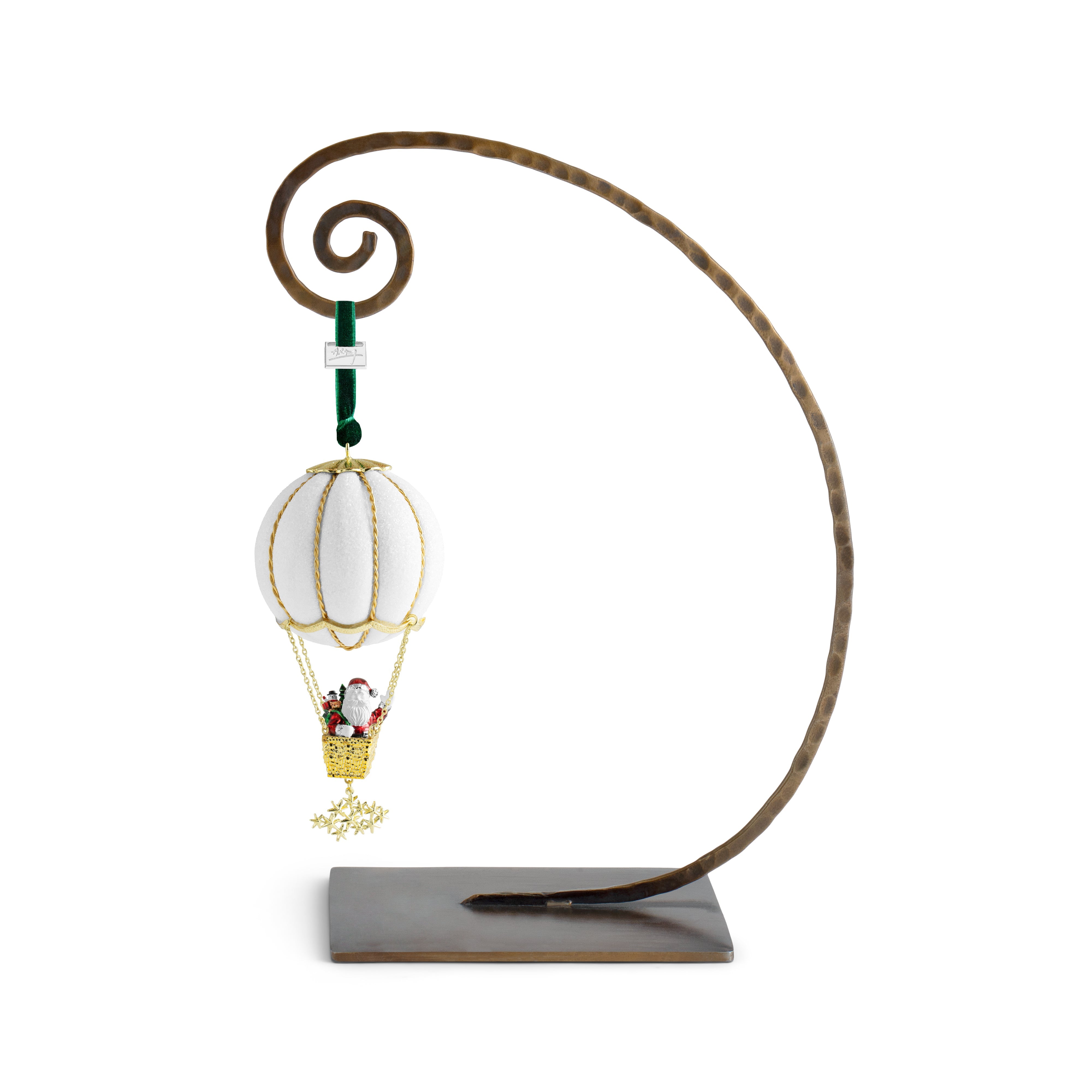 Santa in Balloon Christmas Ornament - Festive Holiday Decor for Tree, Home & Office