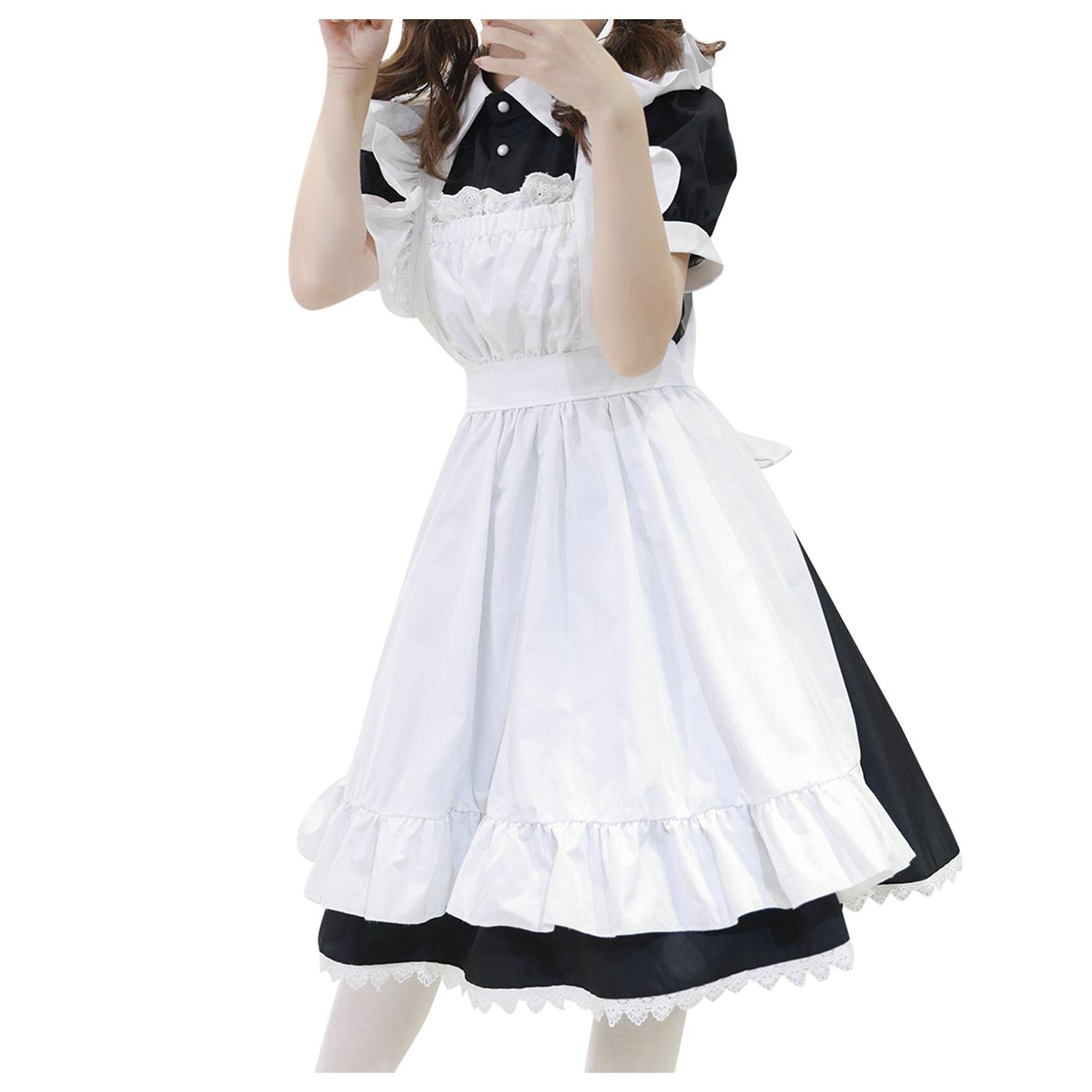Beppter Women's Classic Princess Lolita Dress - Elegant Halloween Cosplay Costume with Bows | Anime Party, Maid Theme, Kawaii Fashion | Perfect for Cosplay Events, Halloween Parties & Themed Gatherings