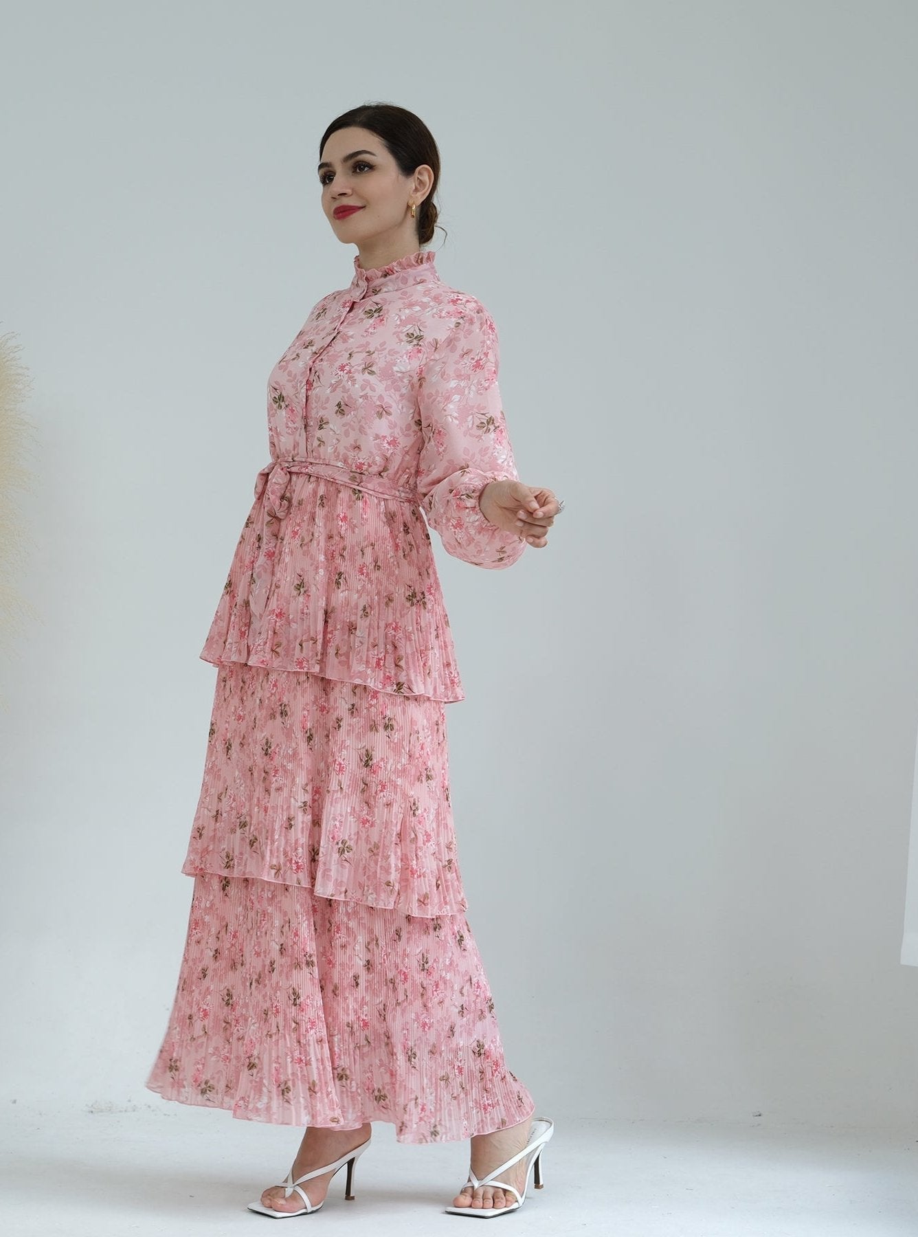 Fleur Maxi Dress in Perfect Pink - Elegant Flowy Long Dress for Women, Summer Beach Wedding Party Outfit