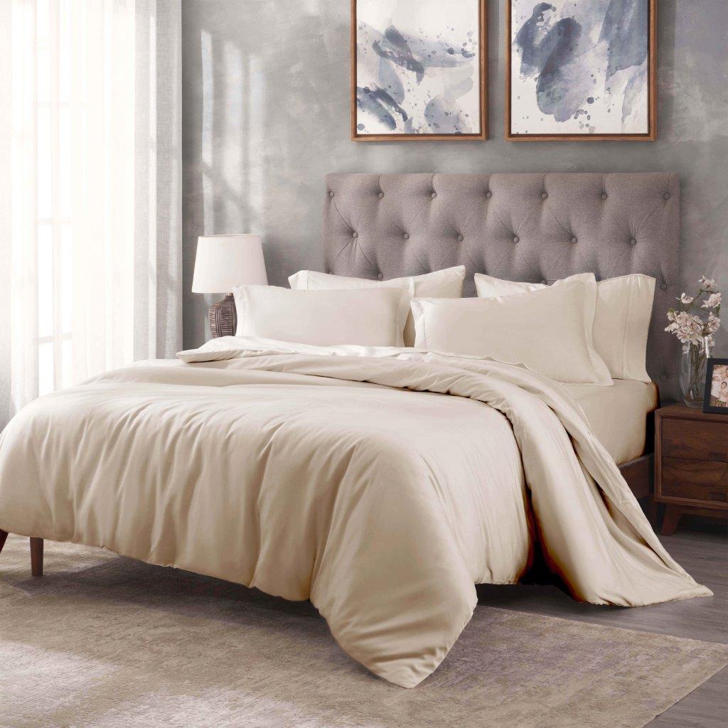 Premium Egyptian Cotton 400 Thread Count Duvet Cover Set - Ultra Soft Bedding for Luxury Hotels & Master Bedrooms