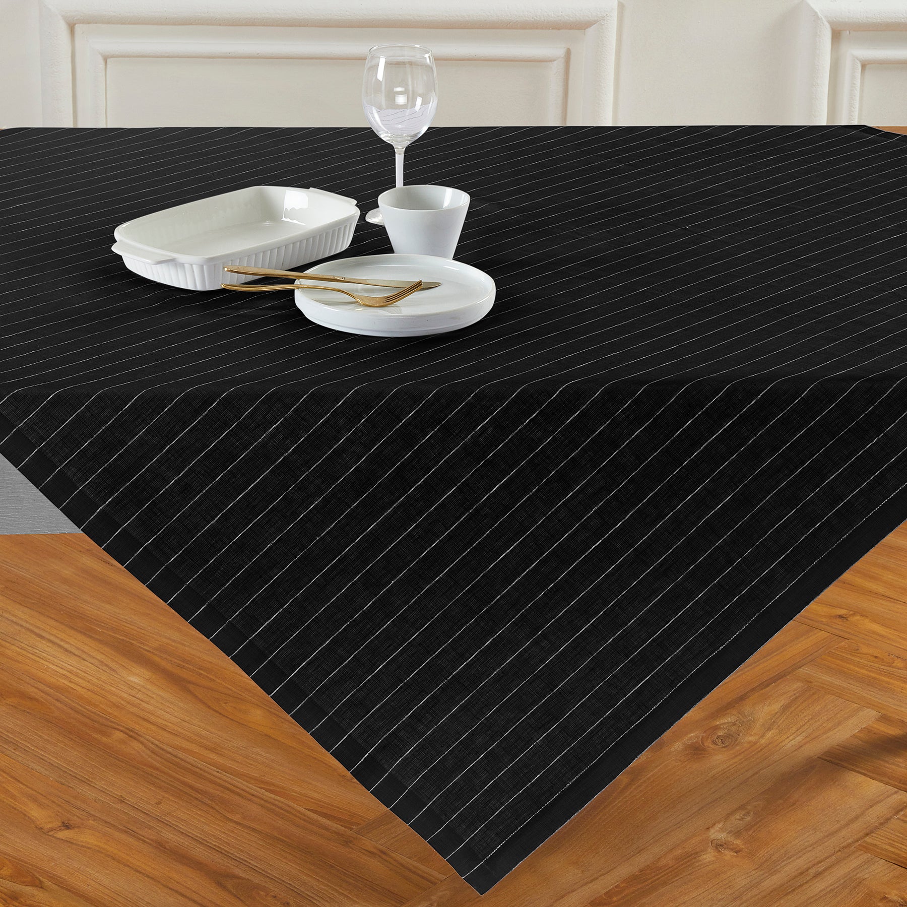 Light Natural and Black Pinstripe